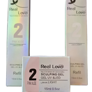 Kit Gel N°2 Uv Led Real Love Pote e Dois Refis 15ml Cada
