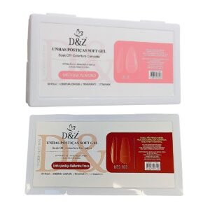 Kit Postiças Soft Gel D&Z Almond E Bailarina Fosca 1000pcs