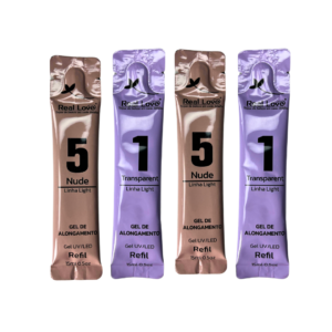 Kit 2 Sachê Transparente e 2 Cor 5 Nude Real Love 15ml cada