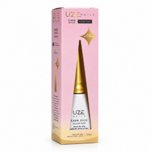 Top Coat Nude Pink 12ml e Capa Base Clear Pink 12ml