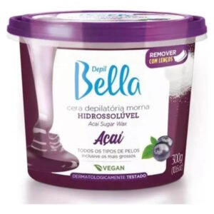 Cera Depilatória Morna Hidrossolúvel Açaí 300g Depil Bella