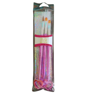 Kit com 3 Pincéis Coração Helen Color