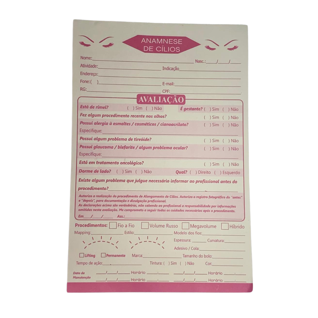 Ficha de Anamnese De Cílios - Imagem 2