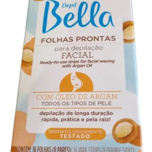 Folhas Prontas Depilação Facial Óleo De Argan Depil Bella
