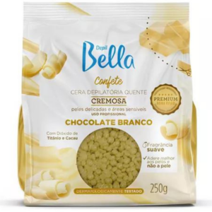 Cera Confete Cremosa Chocolate Branco Depil Bella 250g