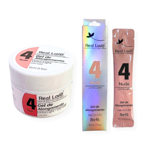 Kit Completo Real Love Preparadores Géis Nude Pincel E Presilhas