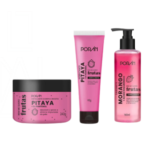 Kit Hidratação Corporal Poran Esfoliante Hidratante Sabonete