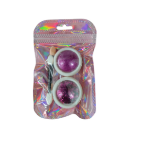 Kit Glitter Efeito Cromado e Folha de Ouro – Fúcsia