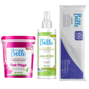 Kit Depilação Hidrossolúvel Pitaya Com Lenço Falso e Loção