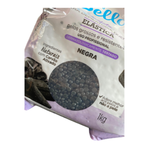 Kit Cera Confete Elástica Negra Depil Bella 1kg cada 2 Unidades
