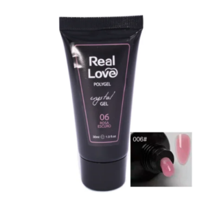 Polygel Real Love Glitter 6 Rosa Escuro- 30ml
