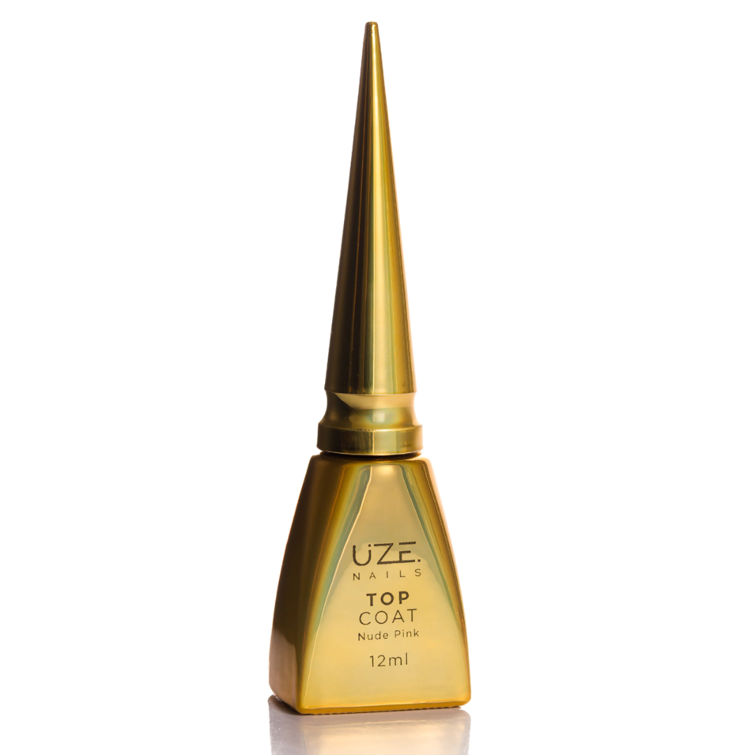 Top Coat Nude Pink Diamond 12ml Uze Nails - Imagem 3