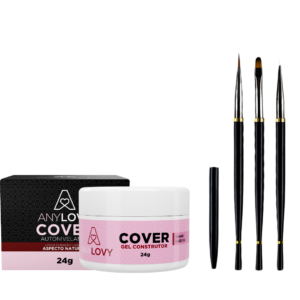 Kit Gel Cover Anylovy e Kit Com 3 Pinceis