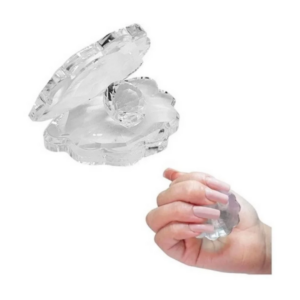Ostra Para Fotos Com Pérola Transparente