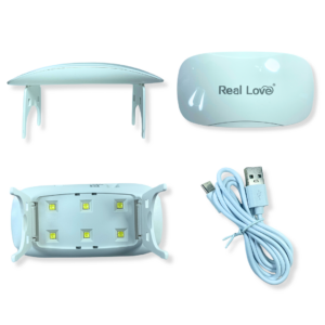 Kit 10 Esmaltes em Gel 3 em 1 5ml e Mini Cabine Real Love