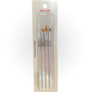 Kit Pincel Real Love c/ 4 un de Cerdas Mink