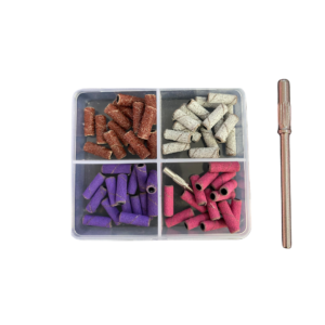 Kit Mini Mandril Sanding 4 Gramaturas e Broca 80 120 180 e 240