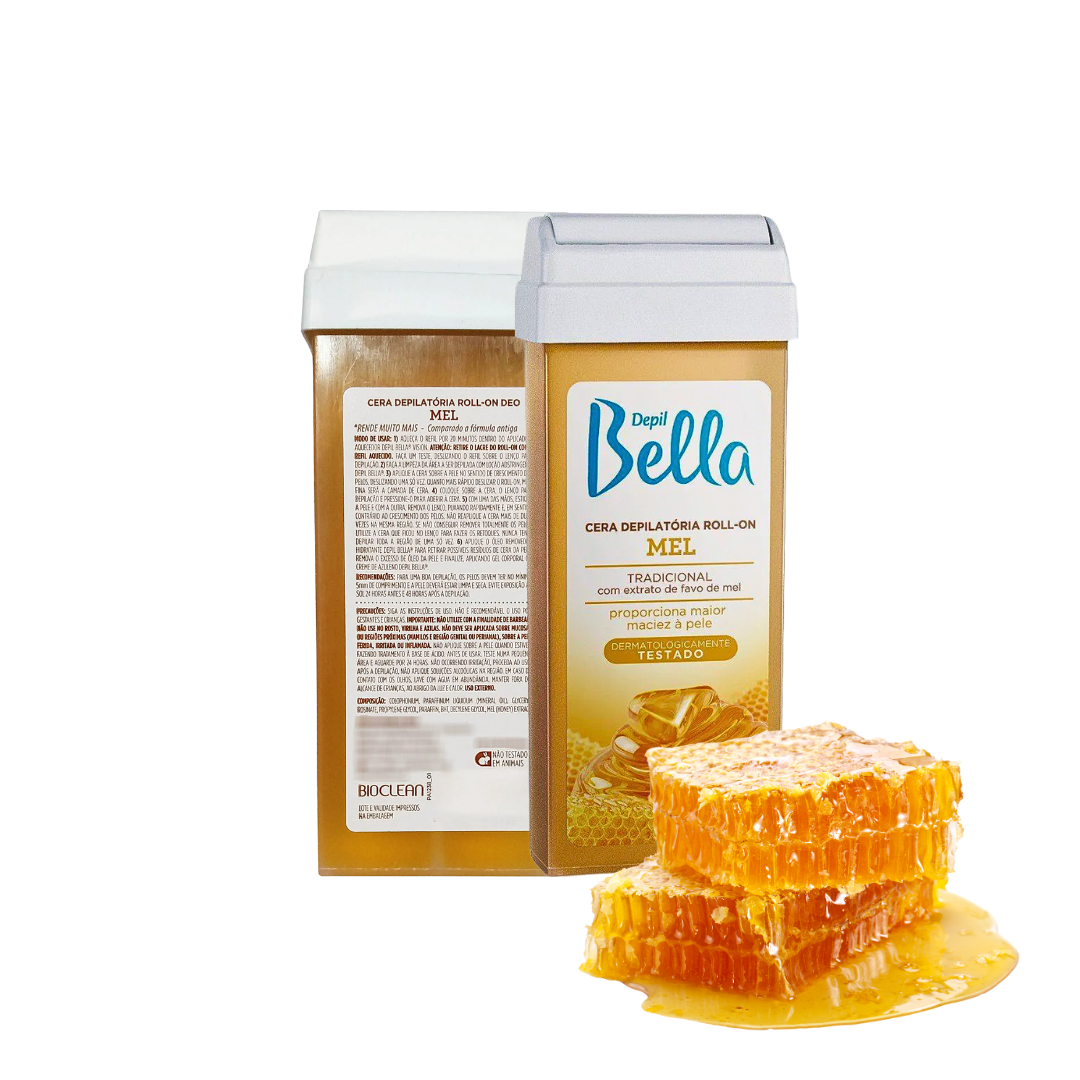 Cera Rollon DepilBella de Mel com 4 Unidades - Imagem 3
