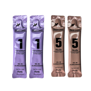 Kit 2 Sachê Transparente e 2 Cor 5 Nude Real Love 15ml cada