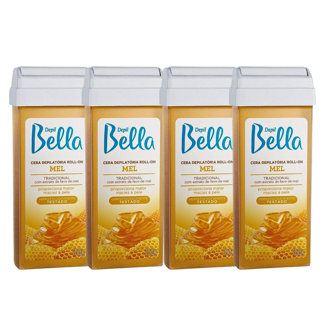 Cera Rollon DepilBella de Mel com 4 Unidades
