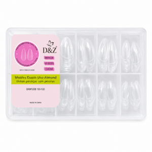 Molde Duplo Unha Sandwich D&Z 240Pcs 15 Tamanhos Clear