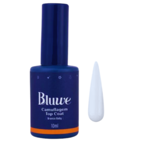 Top Coat Camuflagem Branco Baby 10ml Bluwe