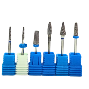 Brocas de Tungstênio Para Unhas Base Azul