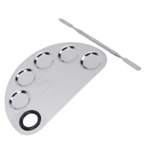 Paleta Para Mistura De Maquiagens Com Espátula De Aço Inox
