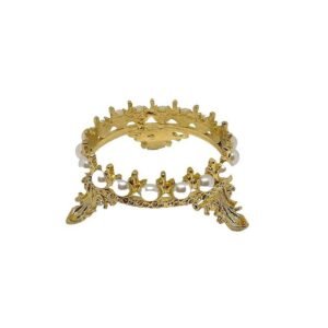 Coroa porta diamante dourado