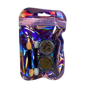 Glitter Flake e Refletivo Com Pincel ZipLock