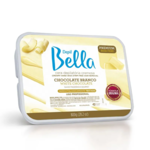 Cera Para Depilação Chocolate Branco Depil Bella 800g