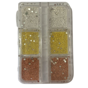 Estojo Caviar Prata Cobre e Dourado Box 6un