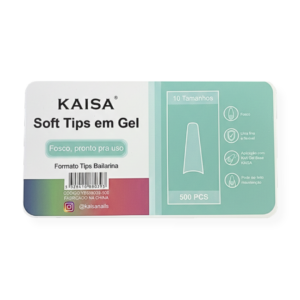 Soft Gel Tips Bailarina 500Pcs 10 Tamanhos Kaisa
