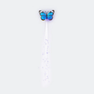 Mecha de Cabelo Transparente Com Grampo Borboleta Infantil