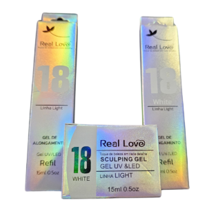 Kit Gel N°18 Uv Led Real Love Pote e Dois Refis 15ml Cada