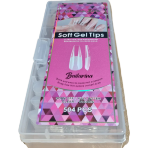 Soft Gel Tips Bailarina Clear Monica Arts 504 Peças