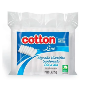 Algodão Sanfonado Hidrófilo Coton Line Dia a dia 25g Pacote
