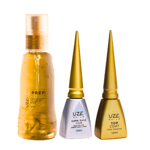 Prep, Base e Top Coat Kit Uze Nails