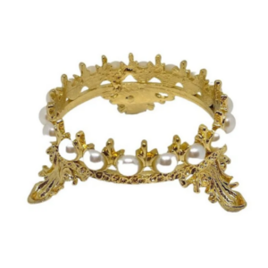 Coroa porta diamante dourado