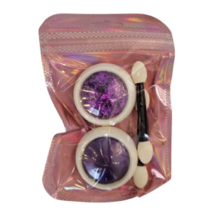 Kit Glitter Efeito Cromado e Folha de Ouro – Roxo