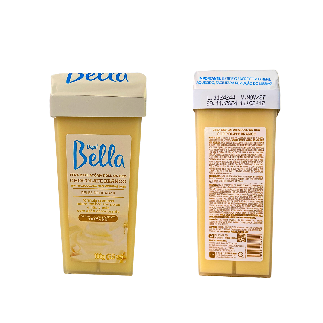 Kit 4 Ceras Depil Bella Chocolate Branco Rollon - Imagem 3