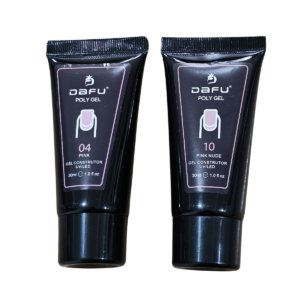 Kit Polygel Dafu Pink Nº4 e Pink Nude Nº10