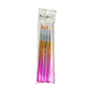 Kit Pincel Dafu 4un. Esfumador, Fino Acrilico Lingua de Gato