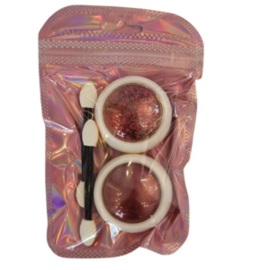 Kit Glitter Efeito Cromado e Folha de Ouro – Vermelho