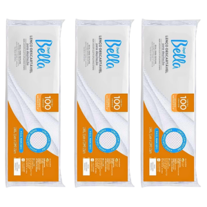 Kit Com 3 Pacotes Lenço Descartável 100 unidades cada