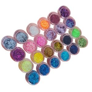 Glitter Flocado 24 Un Cascata D&Z Decoração Unhas Nail Art