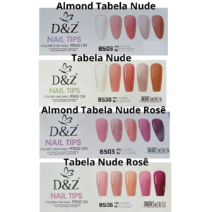 Postiças Realistas Tips Linha Collor D&Z Tabelas Variadas
