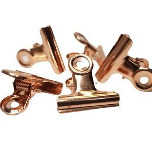 Kit com 6 Presilhas M Metalizada Rose Gold