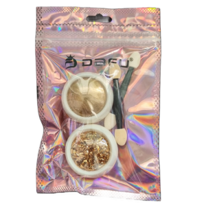 Kit Glitter Efeito Cromado e Folha de Ouro-Bronze