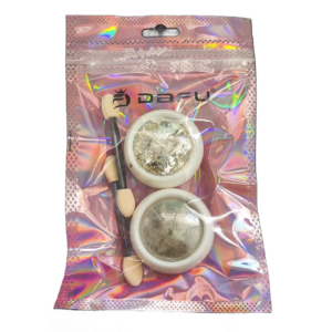 Kit Glitter Efeito Cromado e Folha de Ouro-Champagne
